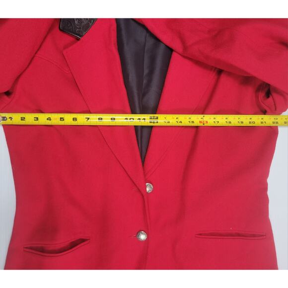 Vintage Pioneer Wear Womens‎ Large Red Duster Overcoat Western Wool Blend 22512 - Picture 13 of 13